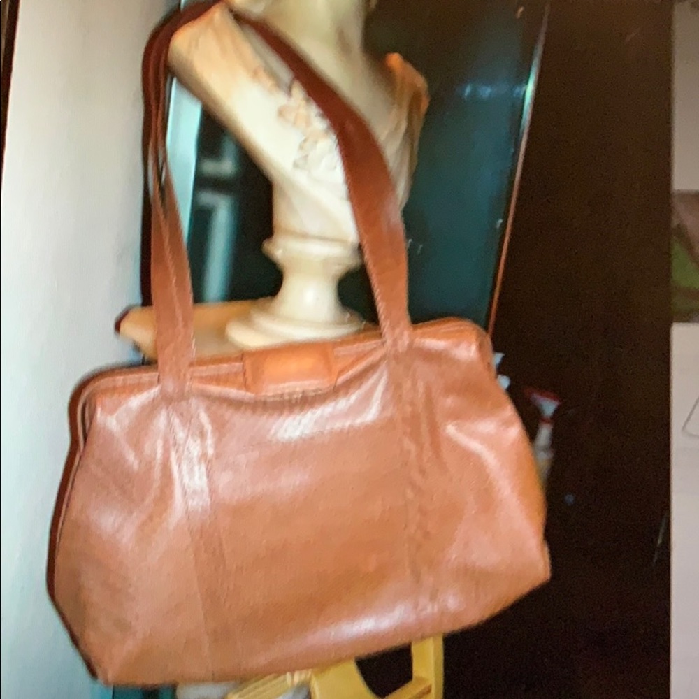 Vintage Meyers crosshatched leather bag